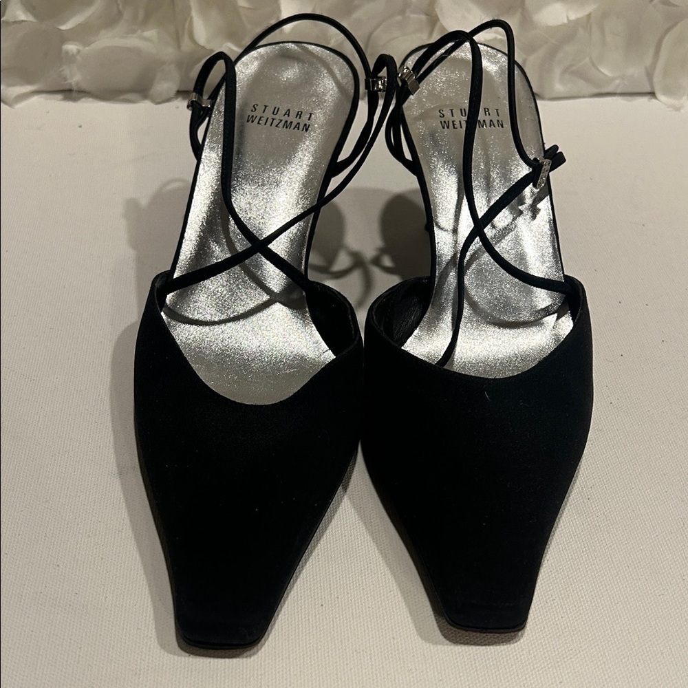 Stuart Weitzman Black Strappy Heels